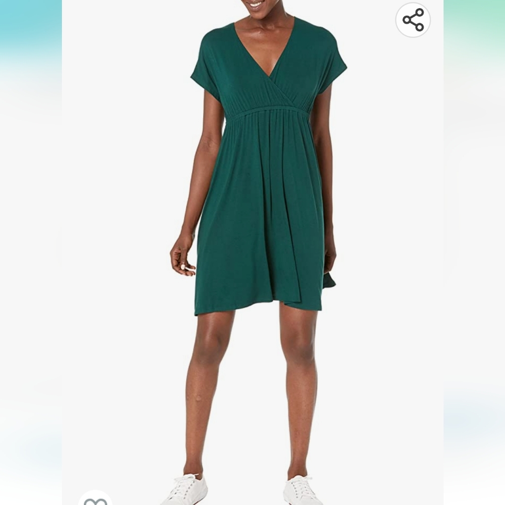 NWT waisted mini V neck dress